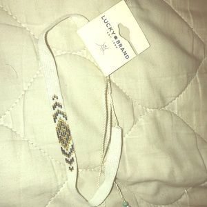 White beaded Choker Luckybrand
